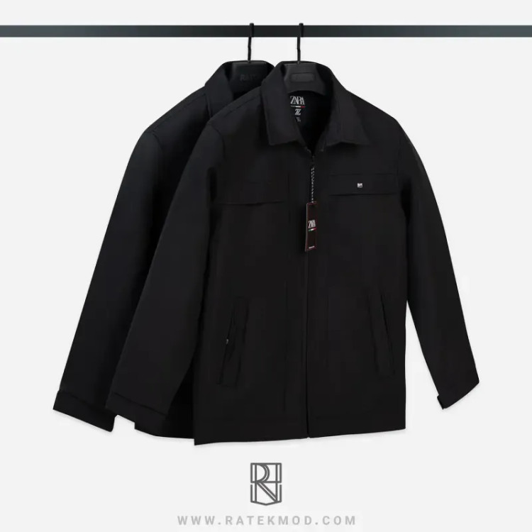 کاپشن یقه کتی پارچه سوپر سانتانا درجه یک سایز XL تا XXXL