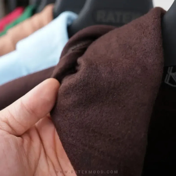 سویشرت دورس سه نخ خارخورده کلاه دار ساده بیسیک درجه یک